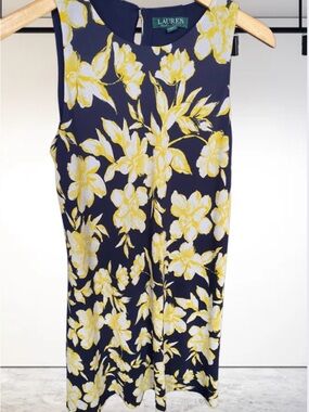 Lauren Ralph Lauren Sleeveless floral spring summer knee-length dress Size 8
